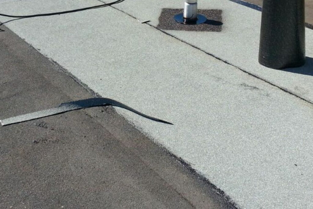 Improper Installation of flat roof 