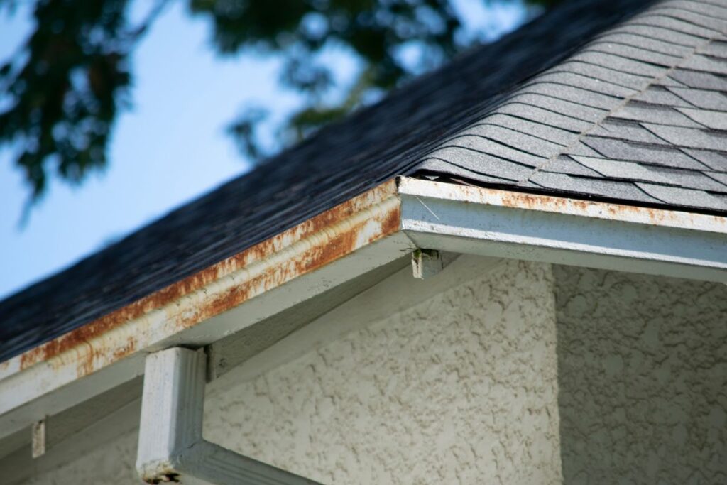 Corroded Gutters And Downspouts