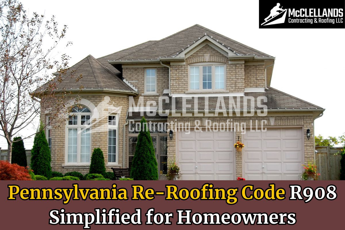 Pennsylvania Re-Roofing Code R908 Simplified for Homeowners