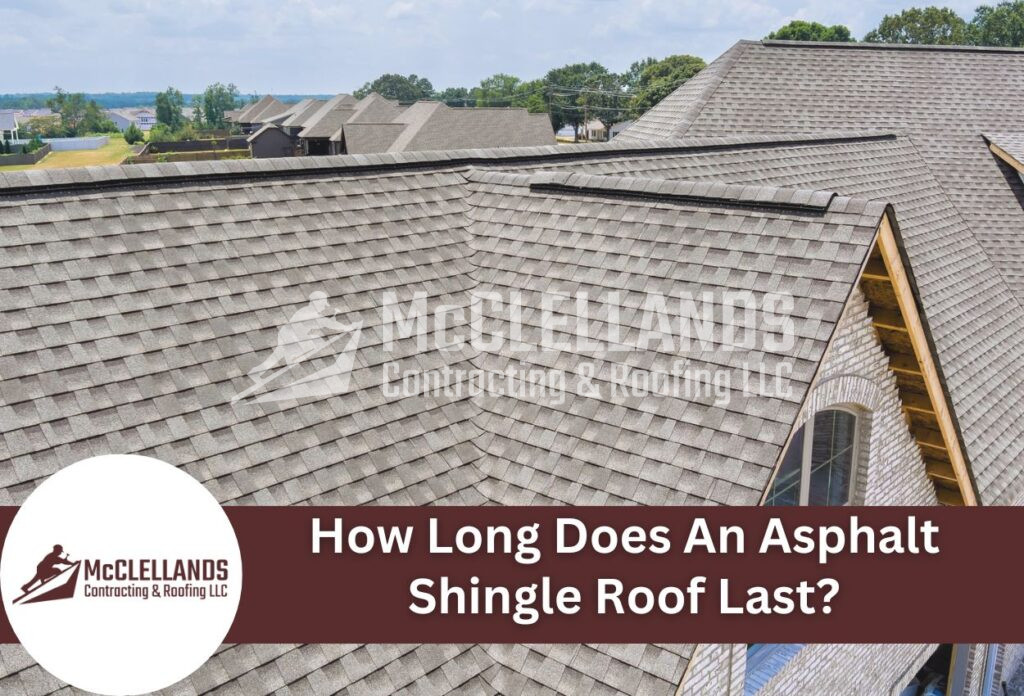 Asphalt Shingle Roof With Multiple Sections And Residential Houses In Background
