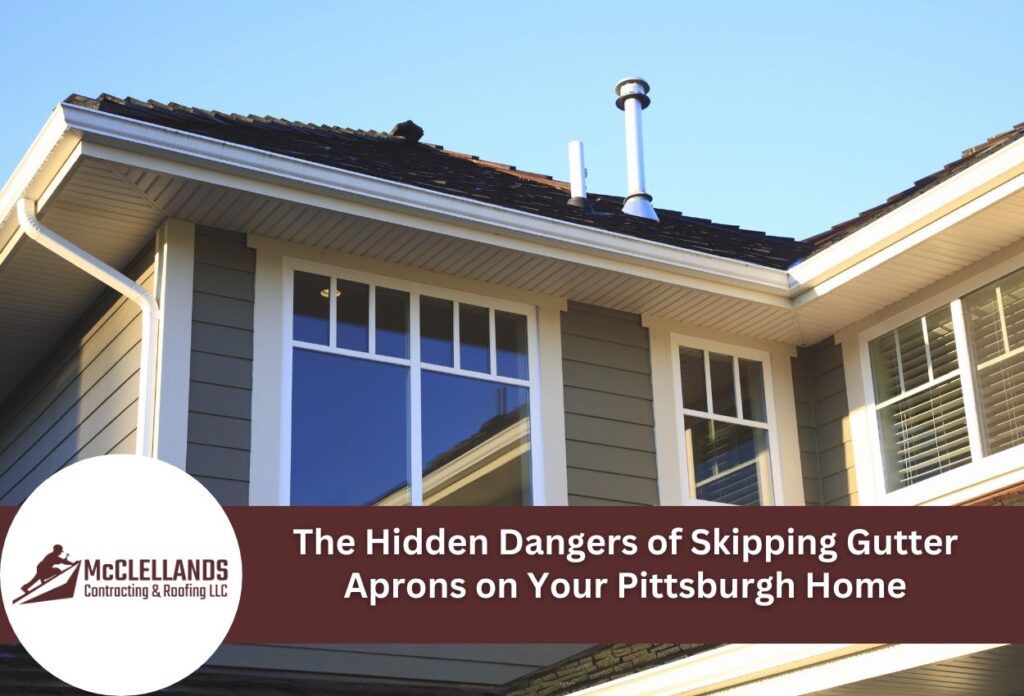 Modern Pittsburgh Home With Gray Siding And White Trim Showing Gutter System Maintenance