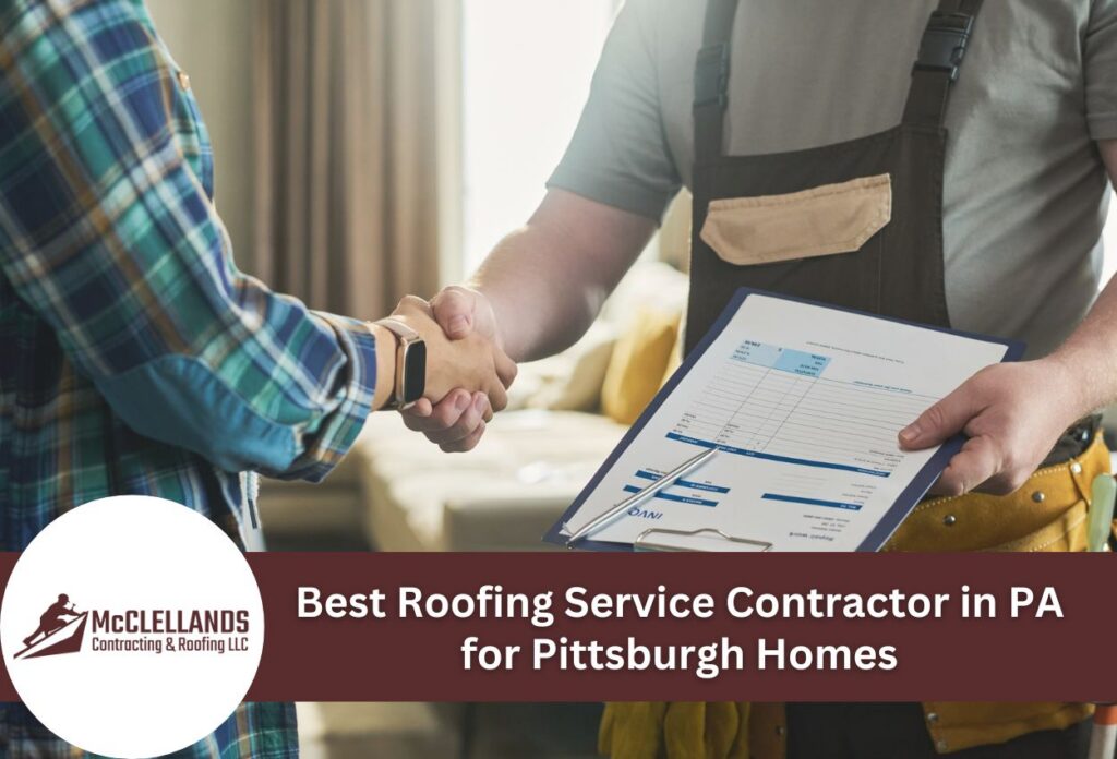 Roofing Contractor Shaking Hands With Customer In Agreement