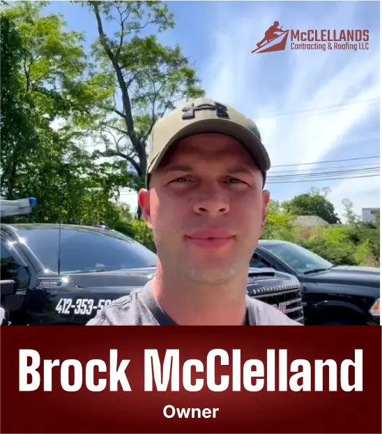 Owner of McClellands Contracting and Roofing LLC standing outside.
